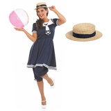 Fun Shack Badeanzug 20er Jahre Damen, Bay Kostüm Damen, Badeanzug Retro Gestreift, Kostüm Badeanzug, Badeanzug Fasching, Nostalgie Badeanzug, Badeanzug Karneval XL