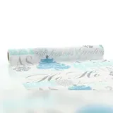 sovie HOME Tischläufer Xmas-Greetings in Türkis aus Linclass® Airlaid, 40 cm x 4,80 m, 1 Stück - Tischtuch Weihnachten