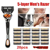 20+1TLG RASIERKLINGEN FÜR GILLETTE FUSION 5EDELSTAHL KLINGEN ERSATZ RASIERER