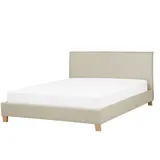 Beliani Beliani, Polsterbett, Beige 140x200 cm,