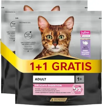 PRO PLAN Delicate Digestion Katzenfutter mit Truthahn 400+400g FREE (Rabatt für Stammkunden 3%)