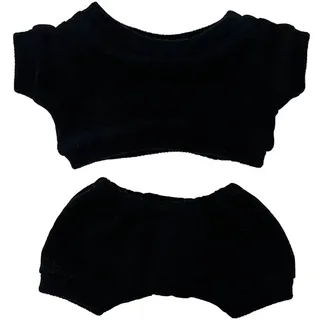 niannyyhouse 20cm Plüsch Puppe Kleidung Sportbekleidung Anzüge Sweatshirts Hosen Puppe Dress up (Schwarz, 20cm)
