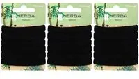 HERBA Fashion Élastique à cheveux Ø5cm Noir Elastique Pour Cheveux 3x6 pc(s)