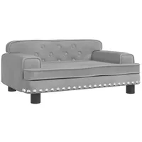 vidaXL Kindersofa Hellgrau 70x45x30 cm Samt