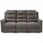 Atlantic Home Collection 3-Sitzer Cliff mit 2 Relaxfunktionen, Federkern und Becherhaltern in klappbarer Mittelkonsole grau
