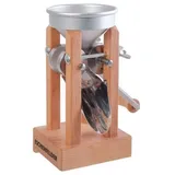 Eschenfelder Getreidemühle Eschenfelder Kornquetsche Flockenquetsche Tischmodell Alutrichter Manuell, (3 Stück), Kurbel 20cm mit Tisch-Schraubzwinge und Reinigungsbürste gratis dazu beige