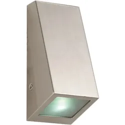 Edelstahl Wand Leuchte Down Strahler Außen Beleuchtung Garten Lampe silber im Set inkl. LED Leuchtmittel