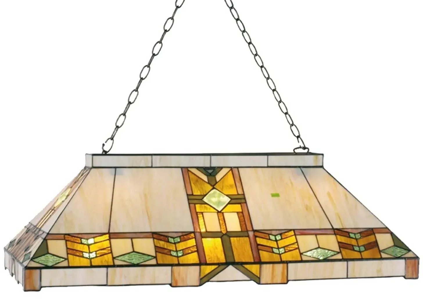 Clayre&Eef Tiffany Hängelampe EDDART, dimmbar, Multicolour, für Wohn- / Esszimmer, Glas, Tiffany, Pendelleuchte - 92 cm - 47 cm - 30 cm