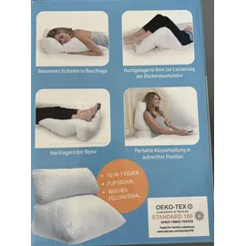 Media Shop GmbH Dreamolino Flip Pillow 10 in 1 40 x 60 cm Weiß