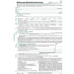 RNK Wohnungs-Einheitsmietvertrag 4 Seiten gefalzt auf A4 + Wohnungsgeberbescheinigung