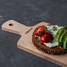Boska Servierbrett Geneva S / Mit Griff / Europäisches Buchenholz / Braun / Snackbrett / 27,5 cm
