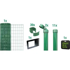 GAH Alberts Gartenzaun Fix-Clip Pro 25 m x 122 cm Grün/Stahl