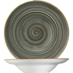 6x Bonna Aura Space Gourmet Teller rund 27cm 45cl 6cm tief Anthrazitgrau Creme Porzellan ASCGRM27CK Suppenteller Pasta Speise Geschirr