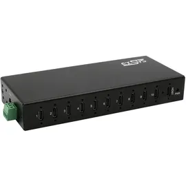 Exsys USB 3.2 Gen 2 Metall HUB, 10x C-Anschlüsse