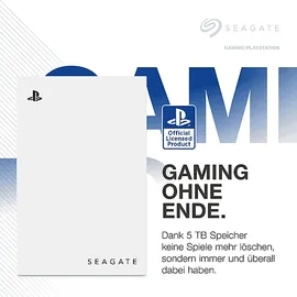 Seagate GameDrive for PlayStation Konsolen, 2 TB, Gaming Festplatte HDD, Weiß