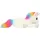 DEPESCHE Ylvi Kuscheltier Einhorn 30 cm Weiß/Regenbogenfarben