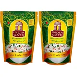 INDIA GATE Sella Basmati Rice, parboiled (aus Indien, feines Langkorn) aromatisch, Vorratspackung - 2er Pack (1 x 1 kg)