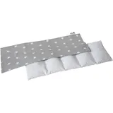 Medi Partners Kirschkernkissen 60x20cm Körnerkissen groß Wärmekissen 800g 100% Baumwolle 5 kammern abnehmbarer Bezug - Kirschkernkissen nacken schulter Kältetherapie (Stars)