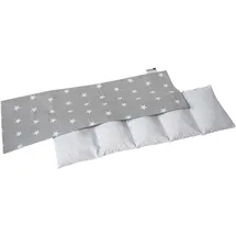 Medi Partners Kirschkernkissen 60x20cm Körnerkissen groß Wärmekissen 800g 100% Baumwolle 5 kammern abnehmbarer Bezug - Kirschkernkissen nacken schulter Kältetherapie (Stars)