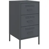 vidaXL Nachtschrank Larinc 36 x 39 x 68 cm Anthrazit