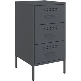 vidaXL Nachtschrank Larinc 36 x 39 x 68 cm Anthrazit