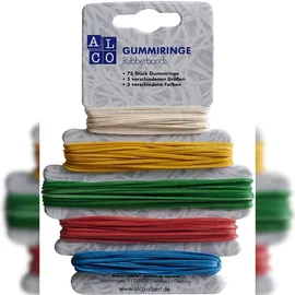 Alco Gummiringe Naturkautschuk sortiert 75 Stück