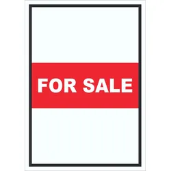 HB-Druck For Sale Schild mit Text Verkaufsschild hochkant A0 (841x1189mm)