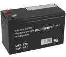 Multipower Blei-Akku MP8-12C Pb 12V / 8Ah Zyklenfest, Faston 6,3