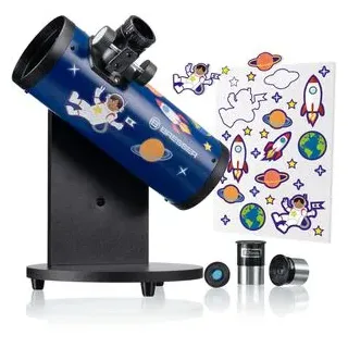 Bresser Junior 8843205 - Teleskop 76/300 SMART, Kompakt-Teleskop mit Kompass und viel Zubehör, STEM