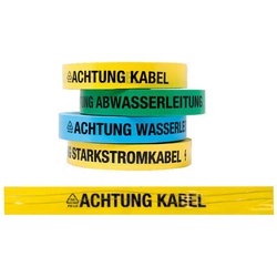 FLUID 20036 Ortungsband Trassenwarnband Gelb mit Aufdruck ACHTUNG KABEL Länge 250m