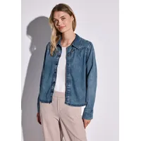 STREET ONE Damen, A345535 Jeansbluse mit Knopfleiste