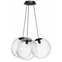 s.luce Orb Cluster 3-flg. 40 cm Rund/Klar/Schwarz