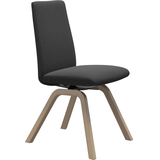 Polsterstuhl STRESSLESS "Laurel", grau (charcoal dinamica, eiche natur), B:49cm H:92cm T:59cm, Microfaser DINAMICA (88% Polyester, 12% Polyurethan), Stühle, Polsterstuhl, Low Back, Größe M, mit schräggestellten Beinen in Eiche natur