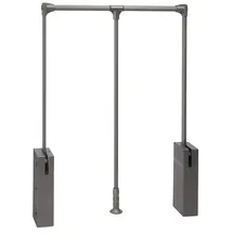 Emuca Kleiderstange Metall 830 mm - 1.150 mm Titanium
