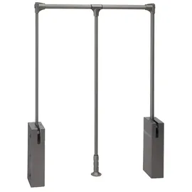Emuca Kleiderstange Metall 830 mm - 1.150 mm Titanium