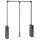 Emuca Kleiderstange Metall 830 mm - 1.150 mm Titanium