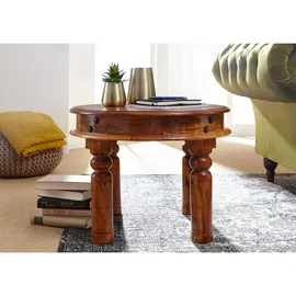 Massivmoebel24 Oxford Braun Akazie 60 x 60 x 45 cm
