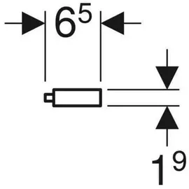 Geberit iCon Handtuchhalter für Badezimmermöbel Schwarz 502.328.14.1