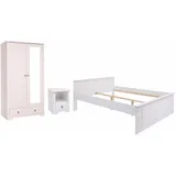 Home Affaire »Hugo«, (Set, 3 tlg.), Bett 140x200cm, 2-trg Kleiderschrank und 1 Nachttisch