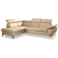 Ecksofa Rio Leder Beige
