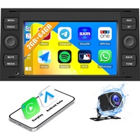 2G+64G CAMECHO Android 13 Autoradio mit Navi für Ford Focus Transit S-Max C-Max Kuga Mondeo,Doppel Din Autoradio mit Carplay Android Auto,7 Zoll Bildschirm RDS/FM Bluetooth und USB+Rückfahrkamera