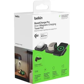 Belkin Boost Charge PRO Qi2 3in1 magn.einkl.Reiseladeg.WIZ024vfBK
