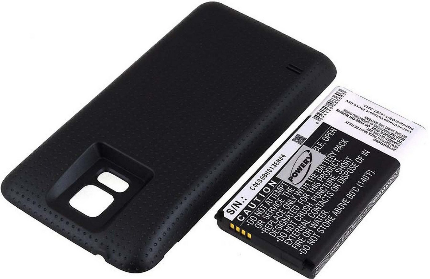 Powery Akku für Samsung Galaxy S5 Smartphone-Akku 5600 mAh (3.85 V) schwarz