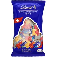 Lindt Schokolade | Napolitains Mini Schokoladentafeln Beutel | 1 kg | kleine zartschmelzende Schokoladen-Täfelchen in 6 Sorten | Schokoladen-Geschenk zum Teilen