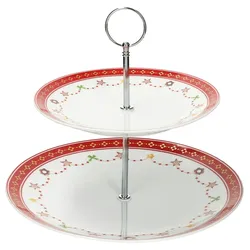 Etagere Weihnachtstraum 2-stöckig Porzellan