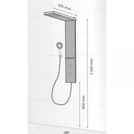 HSK Duschpaneel LAVIDA Wall 2.0, in Weiß
