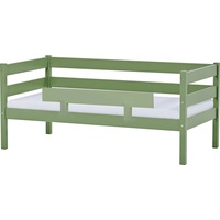 Hoppekids Einzelbett ECO Comfort 70 x 160 cm inkl. Rollrost, Matratze und Rausfallschutz pale green