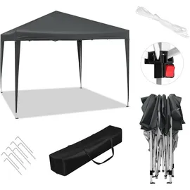 Woltu Faltpavillon 3 x 3 m inkl. 4 Seitenteile Anthrazit