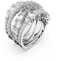 Swarovski Damenring Hyperbola Ring, Verschiedene Schliffe, Weiß, Rhodiniert | 58