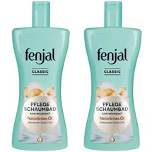 DUSCHGEL fenjal Pflege Schaumbad - 400 ml, vegan mit Jojobaöl, feuchtigkeitsspendend, normale bis trockene Haut - Classic